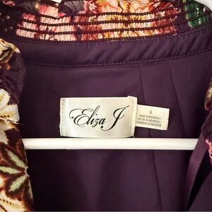 Eliza J Multicolor Floral Midi Dress